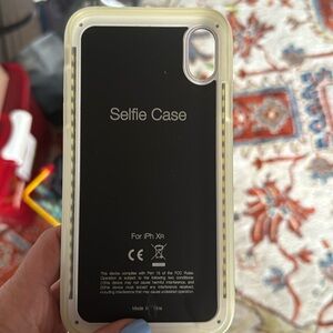 Selfie LED phone case for iPhone XR lights from the front or back